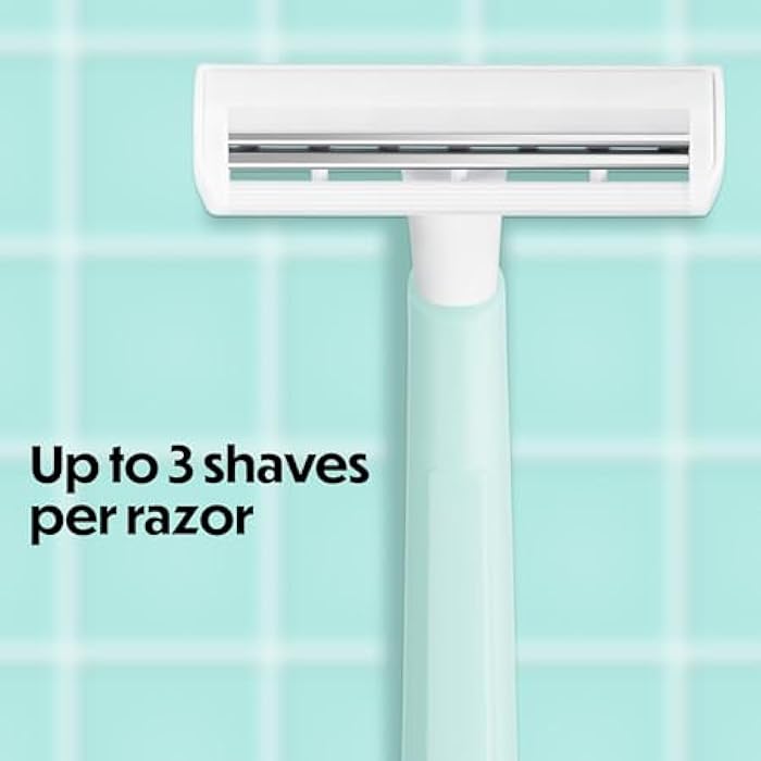 BIC Silky Touch Women's Disposable 2 Blade Razors, Pretty Pastel Handles and Travel Ready, 10-Pack - Image 2